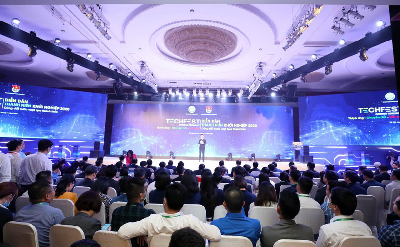 Ngày hội Khởi nghiệp đổi mới sáng tạo quốc gia 2020 (Techfest Việt Nam 2020). (Ảnh: Anh Tuấn/TTXVN)