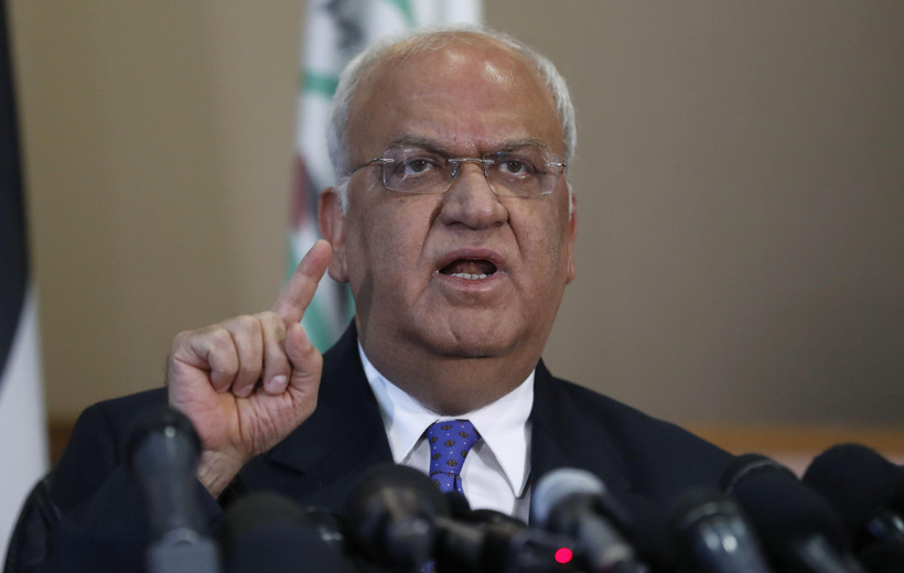 Tổng thư ký Tổ chức Giải phóng Palestine (PLO) Saeb Erekat. (Ảnh: AFP/ TTXVN)