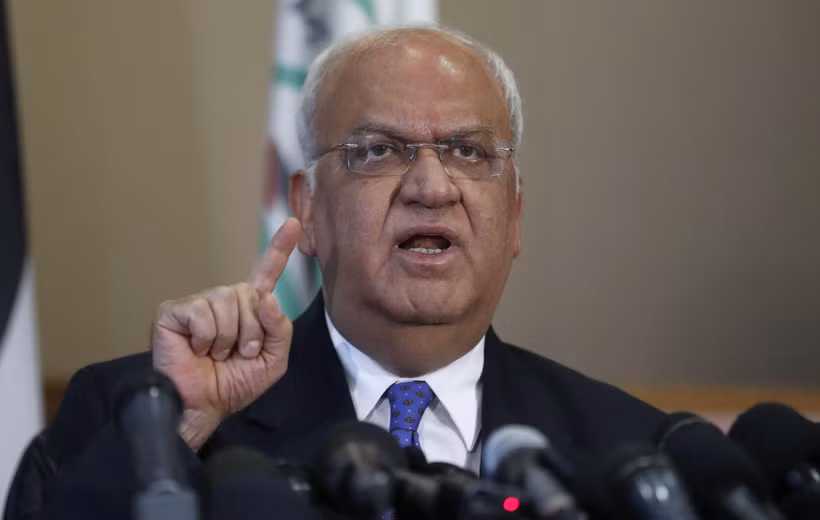 Tổng thư ký Tổ chức Giải phóng Palestine (PLO) Saeb Erekat. (Ảnh: AFP/ TTXVN)