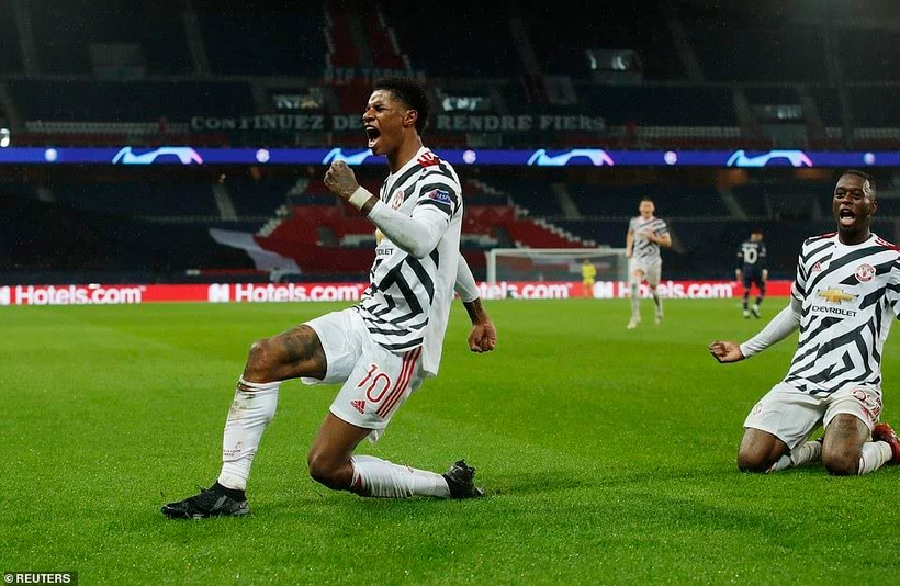 Marcus Rashford mang 3 điểm về cho Manchester United. (Nguồn: Reuters)