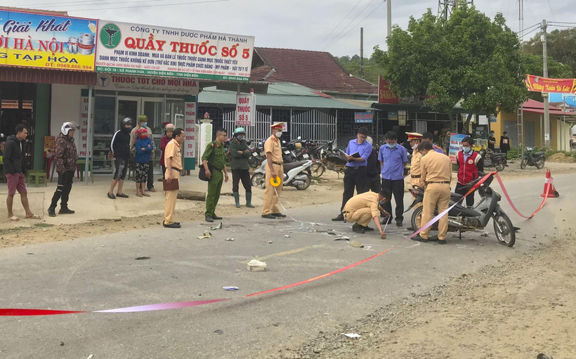 Hiện trường vụ tai nạn. (Ảnh: Xuân Tư/TTXVN)