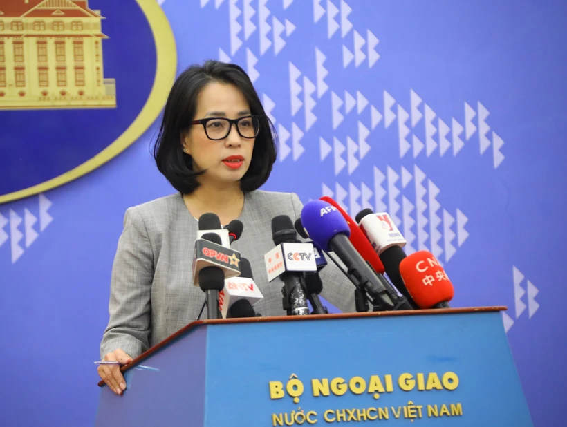 Người Phát ngôn Bộ Ngoại giao Phạm Thu Hằng. (Ảnh: Văn Điệp/TTXVN)