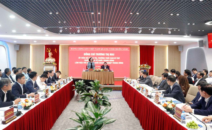 Quang cảnh buổi làm việc. (Ảnh: Phương Hoa/TTXVN) 