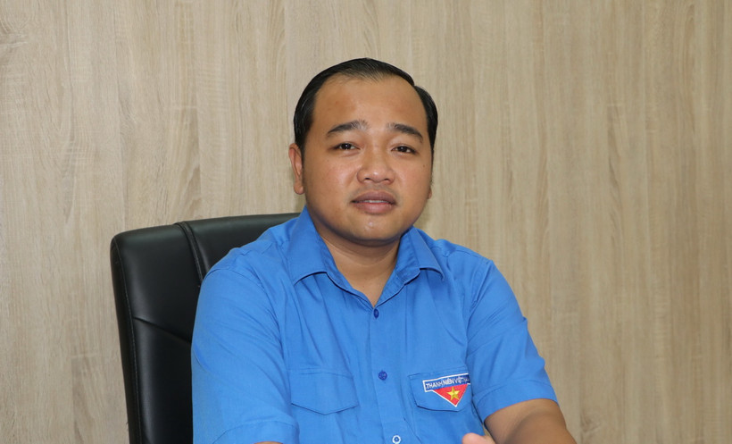 Anh Lê Văn Vin, Phó Bí thư Thường trực Tỉnh đoàn Quảng Ngãi. (Ảnh: Đinh Hương/TTXVN)
