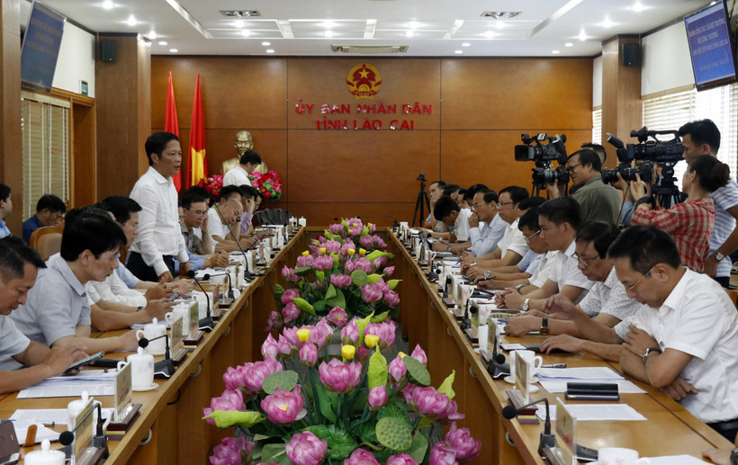 Quang cảnh buổi làm việc. (Ảnh: Quốc Khánh/TTXVN)