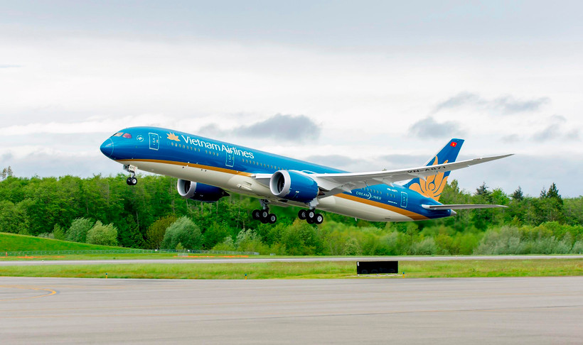Tàu bay thân rộng hiện đại của hãng hàng không Vietnam Airlines. (Ảnh: CTV/Vietnam+)