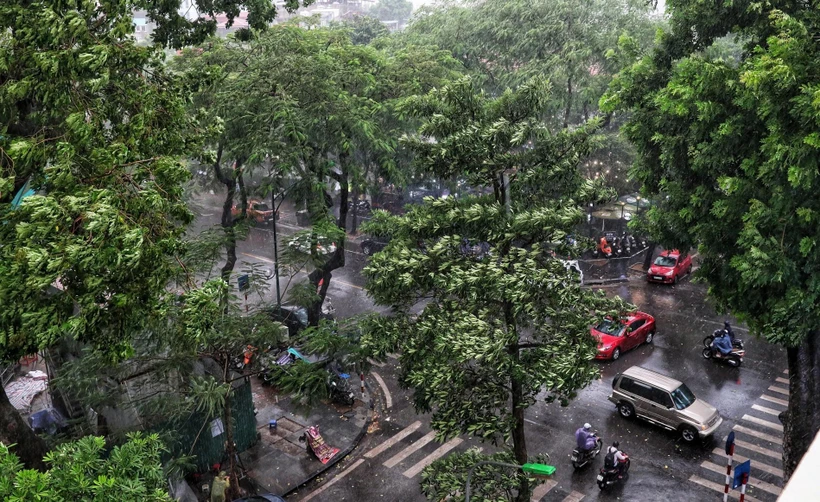 Khu vực nội thành Hà Nội. (Ảnh: Thành Đạt/TTXVN)