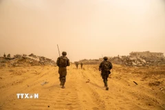 Binh sĩ Israel được triển khai tại Dải Gaza. (Ảnh: THX/TTXVN)