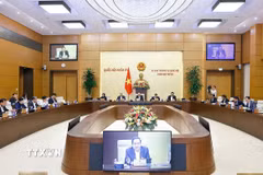 Chủ tịch Quốc hội Trần Thanh Mẫn phát biểu. (Ảnh: Doãn Tấn/TTXVN)