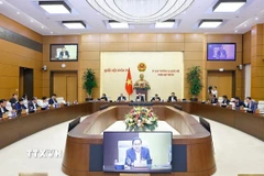 Chủ tịch Quốc hội Trần Thanh Mẫn phát biểu. (Ảnh: Doãn Tấn/TTXVN)