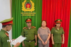 Công an Thành phố Hồ Chí Minh ra quyết định khởi tố đối tượng Đỗ Hồng Trinh. (Ảnh: TTXVN phát)