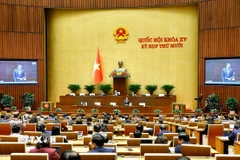 Quốc hội làm việc tại hội trường. (Ảnh: Doãn Tấn/TTXVN)