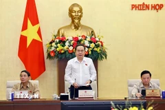 Chủ tịch Quốc hội Trần Thanh Mẫn phát biểu khai mạc phiên họp. (Ảnh: Doãn Tấn/ TTXVN)