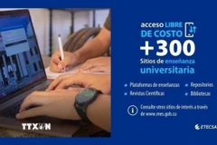 Thông báo của Công ty Viễn thông Cuba (Etecsa). (Ảnh: TTXVN phát)