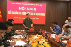 Phó Thủ tướng Trần Hồng Hà chủ trì họp triển khai công tác phòng, chống bão. (Ảnh: TTXVN phát)