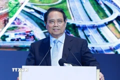 Thủ tướng Phạm Minh Chính phát biểu chỉ đạo Hội nghị Hội đồng điều phối vùng Đông Nam Bộ lần thứ 6 và Ban Chỉ đạo thực hiện Nghị quyết số 98 của Quốc hội. (Ảnh: Dương Giang/TTXVN)