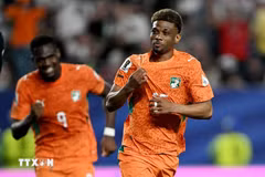 Amad Diallo tỏa sáng mang chiến thắng về cho Cote D'ivoire. (Ảnh: AFP/TTXVN)