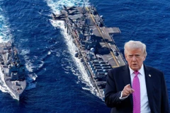 Tàu chiến Mỹ chở hàng nghìn binh sĩ Thủy quân Lục chiến hướng về vùng Vịnh