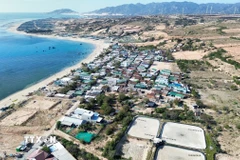 Khu vực thôn Vĩnh Trường (xã Phước Dinh, tỉnh Khánh Hòa) nằm trong quy hoạch xây dựng dự án Nhà máy điện hạt nhân Ninh Thuận 1. (Ảnh: Nguyễn Thành/TTXVN)