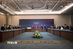 Toàn cảnh vòng hòa đàm thứ 3 giữa Nga và Ukraine tại Istanbul, Thổ Nhĩ Kỳ, ngày 23/7/2025. (Ảnh: THX/TTXVN)
