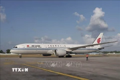 Máy bay của Air China tại sân bay quốc tế José Martí. (Ảnh tư liệu: TTXVN phát)