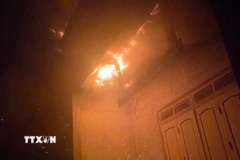 Ngôi nhà nơi xảy ra vụ hỏa hoạn. (Ảnh: TTXVN phát)