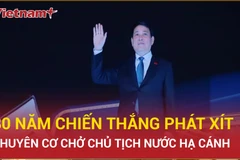 Đoàn đại biểu cấp cao Việt Nam tới sân bay quốc tế ở thủ đô Bắc Kinh