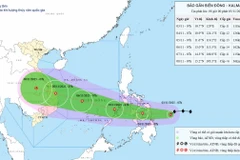 Bão Kalmaegi đổi hướng và có khả năng mạnh lên. (Ảnh: Trung tâm Dự báo Khí tượng Thủy văn Quốc gia)