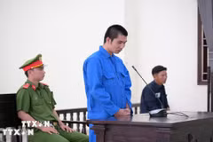 Bị cáo Đỗ Bảo Anh bị Tòa án nhân dân tỉnh Tây Ninh tuyên phạt án tù chung thân vì hành vi “giết người”. (Ảnh: TTXVN phát)