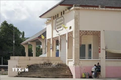 Trạm kiểm soát biên giới Ban Pakkad ở quận Khlong Yai, tỉnh Chanthaburi, Thái Lan. (Ảnh: THX/TTXVN)