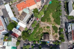 Khu đất số 2-4-6 đường Hai Bà Trưng ở phường Sài Gòn sẽ được sử dụng làm công viên, vườn hoa tạm phục vụ Tết. (Ảnh: TTXVN phát)