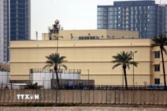 Đại sứ quán Mỹ tại thủ đô Baghdad, Iraq ngày 14/3/2026. Ảnh: THX/TTXVN