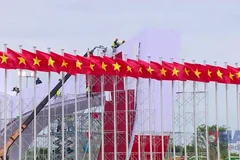 Triển lãm “80 năm Hành trình Độc lập-Tự do-Hạnh phúc”. (Ảnh: TTXVN phát)