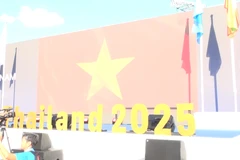 Quốc kỳ Việt Nam tung bay tại Lễ thượng cờ SEA Games 33