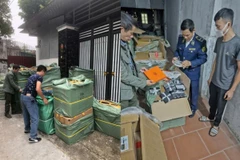 Nhiều hàng hóa vi phạm bị lực lượng chức năng phát hiện, tạm giữ. (Nguồn: Chi cục Quản lý thị trường thành phố Hà Nội)