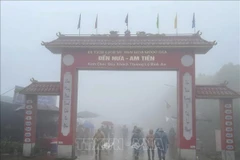 Địa điểm khởi nghĩa Bà Triệu gồm Núi Nưa, Đền Nưa-Am Tiên là di tích lịch sử danh lam thắng cảnh cấp quốc gia. (Ảnh: TTXVN phát)