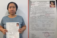 Đối tượng Lê Thị Hoàng Oanh bị bắt sau 15 năm trốn truy nã ở nước ngoài. (Ảnh: TTXVN phát)