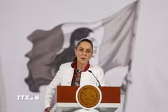 Tổng thống Mexico Claudia Sheinbaum. (Ảnh: THX/TTXVN)