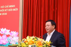Giáo sư, Tiến sỹ Nguyễn Xuân Thắng phát biểu. (Ảnh: Văn Điệp/TTXVN)