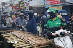 Giá cá lóc nướng dao động từ 200.000-250.000 đồng/con, tùy kích cỡ. (Ảnh: Hứa Chung/TTXVN)