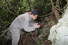 Giáo sư, Tiến sỹ Nguyễn Quảng Trường trong chuyến nghiên cứu về đặc điểm sinh thái của loài Thạch sùng mí cát bà tại Vườn Quốc Gia Cát Bà 2014.