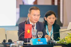 Ông Nguyễn Hồng Minh - Phó Cục trưởng Cục Thể dục thể thao Việt Nam phát biểu tại hội nghị. (Ảnh: Nguồn Tổng cục Du lịch, Văn hóa và Thể thao)