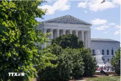 Trụ sở Tòa án Tối cao ở Washington, DC, Mỹ. (Nguồn: THX/TTXVN)