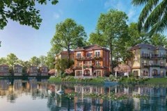 Biệt thự đảo view hồ tại Eurowindow Light City sở hữu lợi thế cảnh quan và không gian sống lý tưởng. (Ảnh: Vietnam+)
