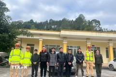 Các đối tượng có quốc tịch nước ngoài, không xuất trình được giấy tờ nhập cảnh hợp pháp vào Việt Nam. (Ảnh: TTXVN phát)