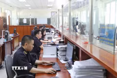 Hải quan cửa khẩu Chi Ma, tỉnh Lạng Sơn. (Ảnh: Quang Duy/TTXVN)