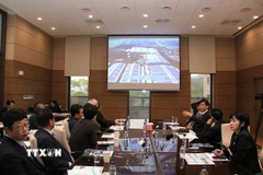 Giới thiệu tiềm năng của tỉnh Tuyên Quang đến các doanh nghiệp Hàn Quốc. (Ảnh Khánh Vân/TTXVN)