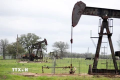 Giàn khoan dầu ở Texas, Mỹ. (Ảnh: THX/TTXVN)
