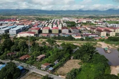 KK Park là một trong số nhiều khu phức hợp lừa đảo dọc biên giới Thái Lan-Myanmar. (Ảnh: Getty images))