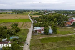 Tuyến cao tốc Thành phố Hồ Chí Minh-Mộc Bài đi qua huyện Bến Cầu có 237 thửa đất với 108 hộ bị ảnh hưởng. (Ảnh: Giang Phương/TTXVN)